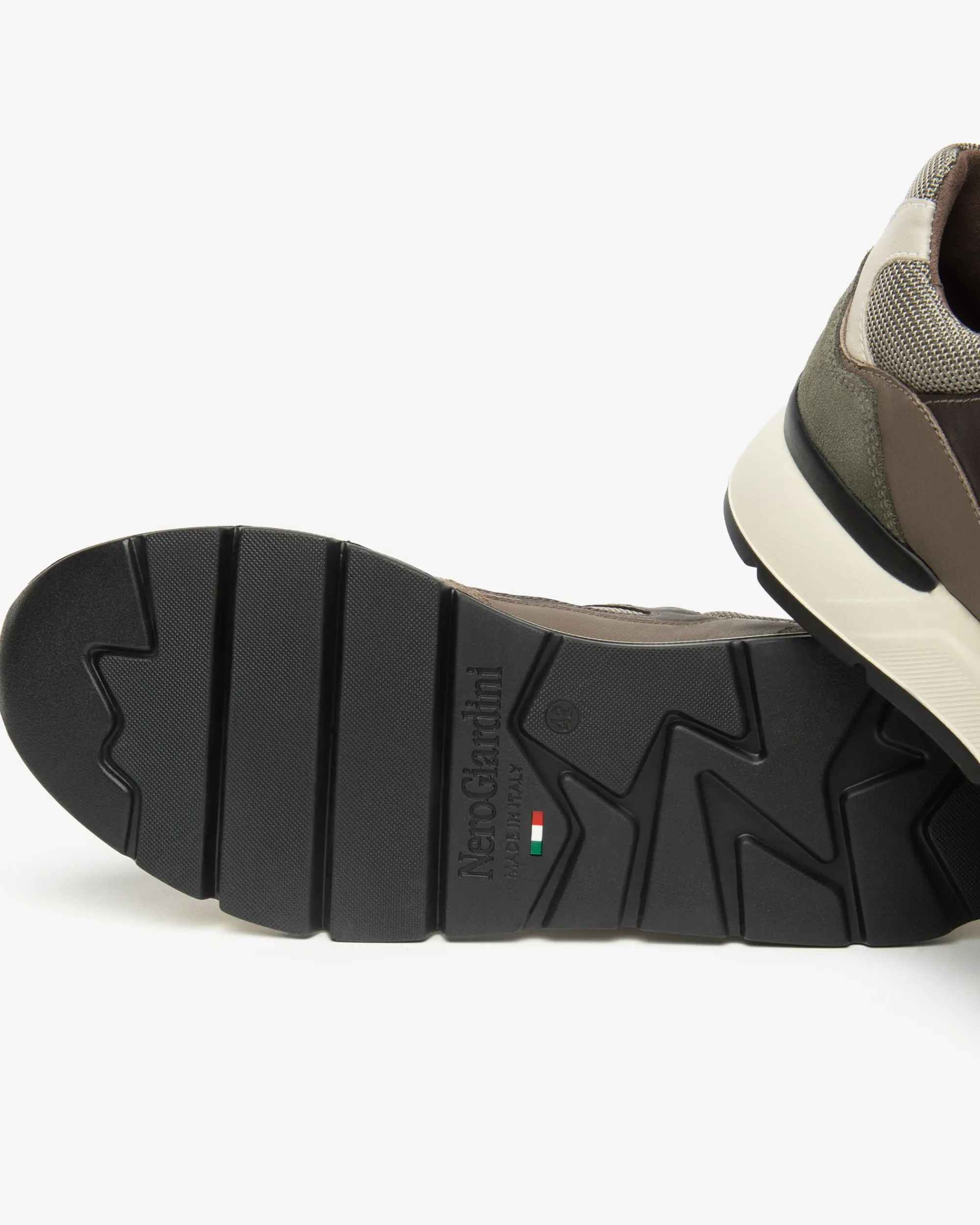 Nero Giardini Sneakers Uomo in Camoscio, Pelle e Tela Hot