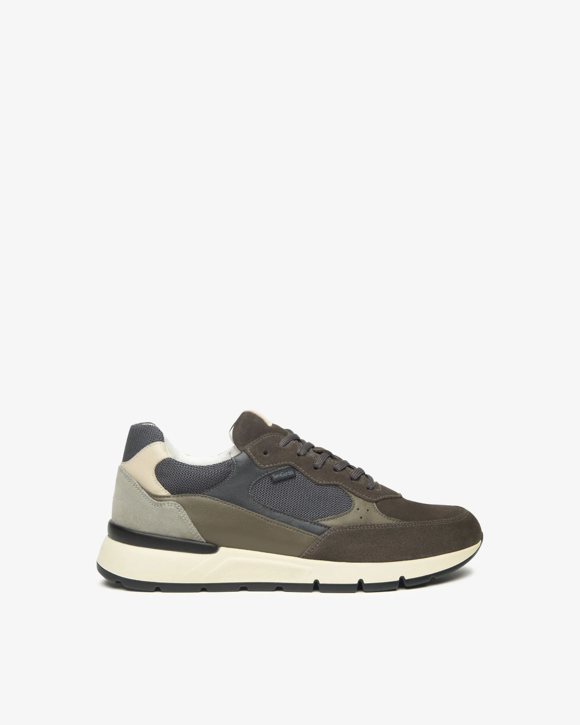 Nero Giardini Sneakers Uomo in Camoscio, Pelle e Tela Hot