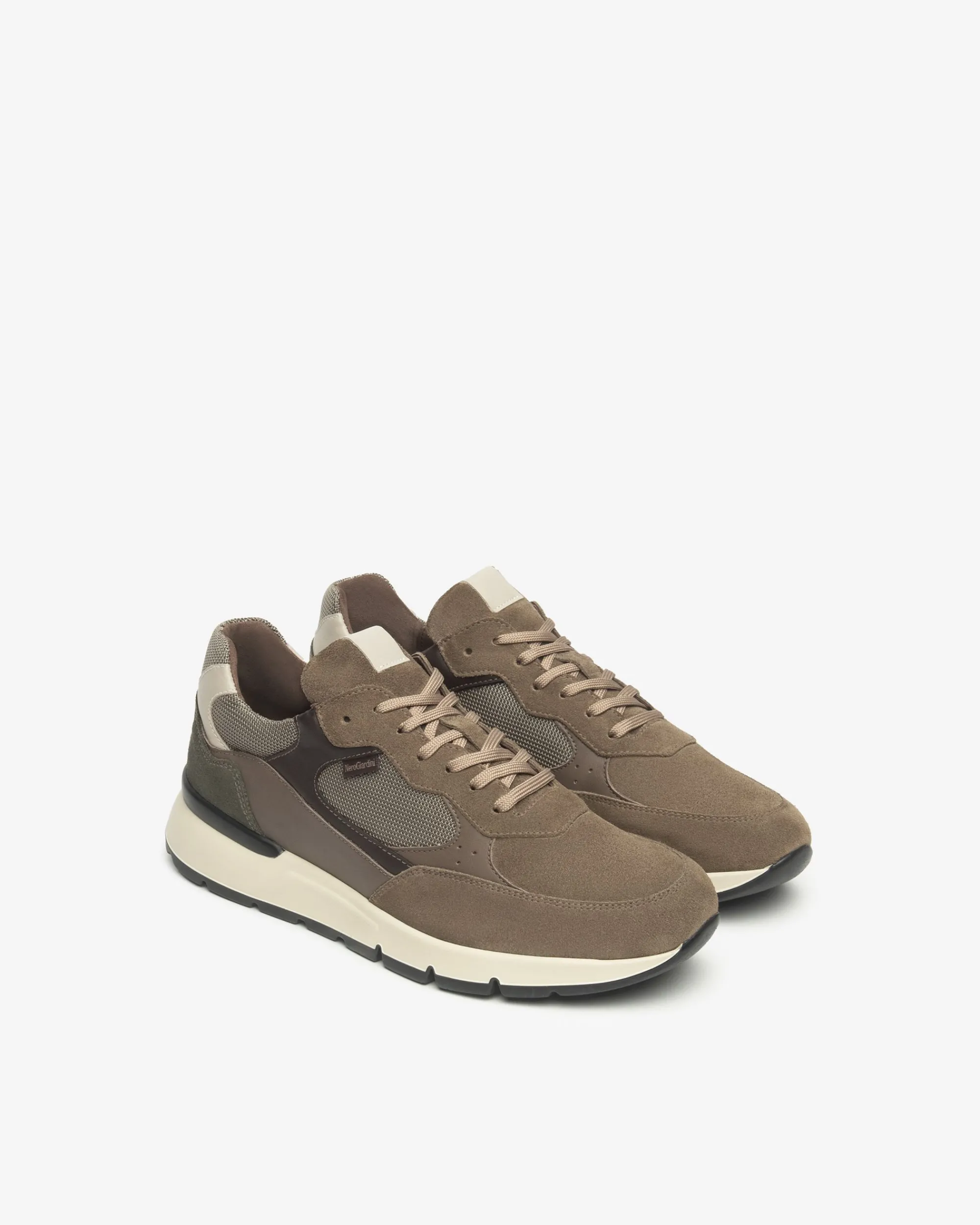 Nero Giardini Sneakers Uomo in Camoscio, Pelle e Tela Hot