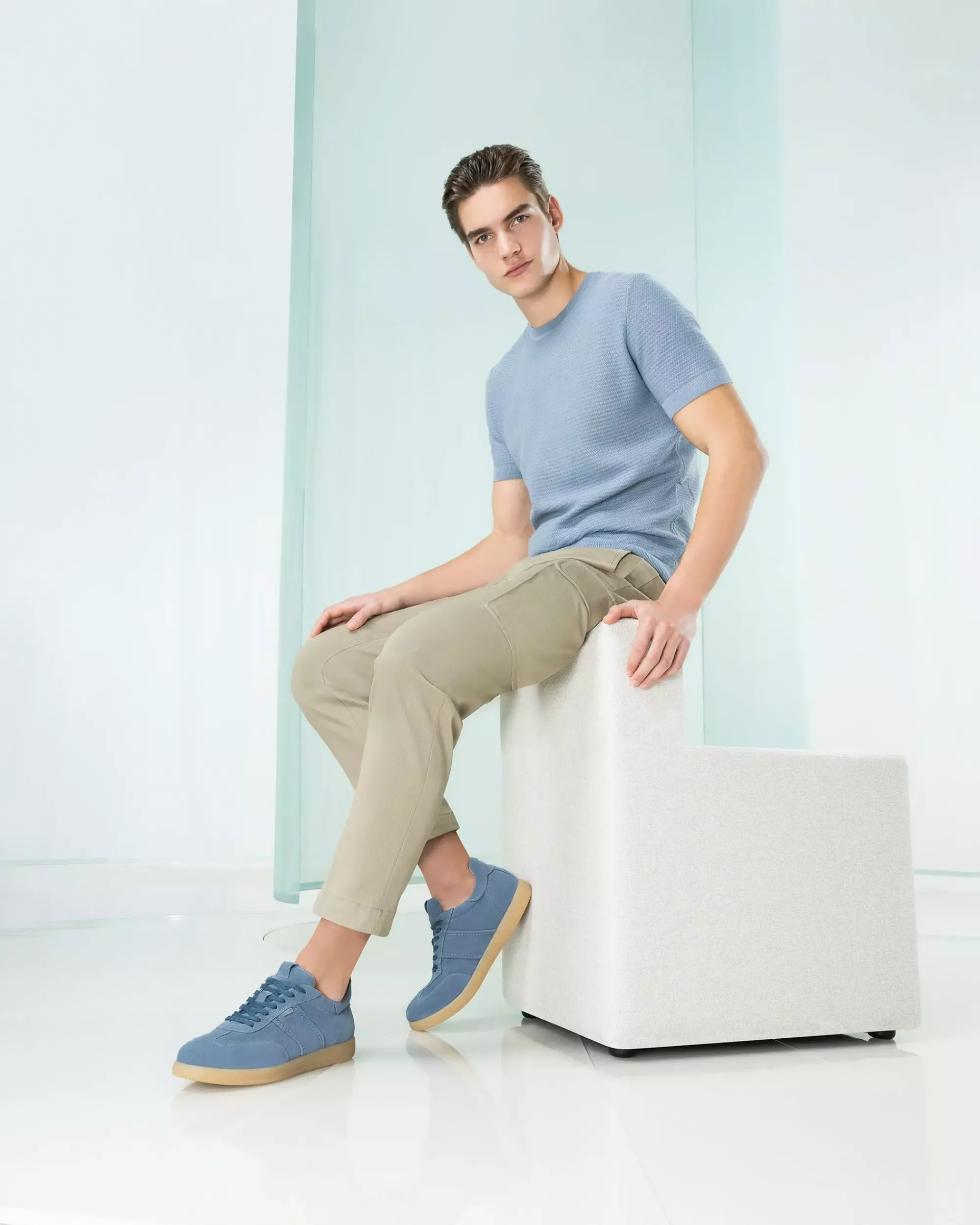 Nero Giardini Sneakers Uomo in Camoscio Outlet
