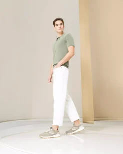 Nero Giardini Sneakers Uomo in Camoscio, Pelle e Tela Beige Sale