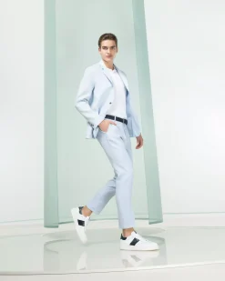 Nero Giardini Sneakers Uomo in Pelle Blu Clearance
