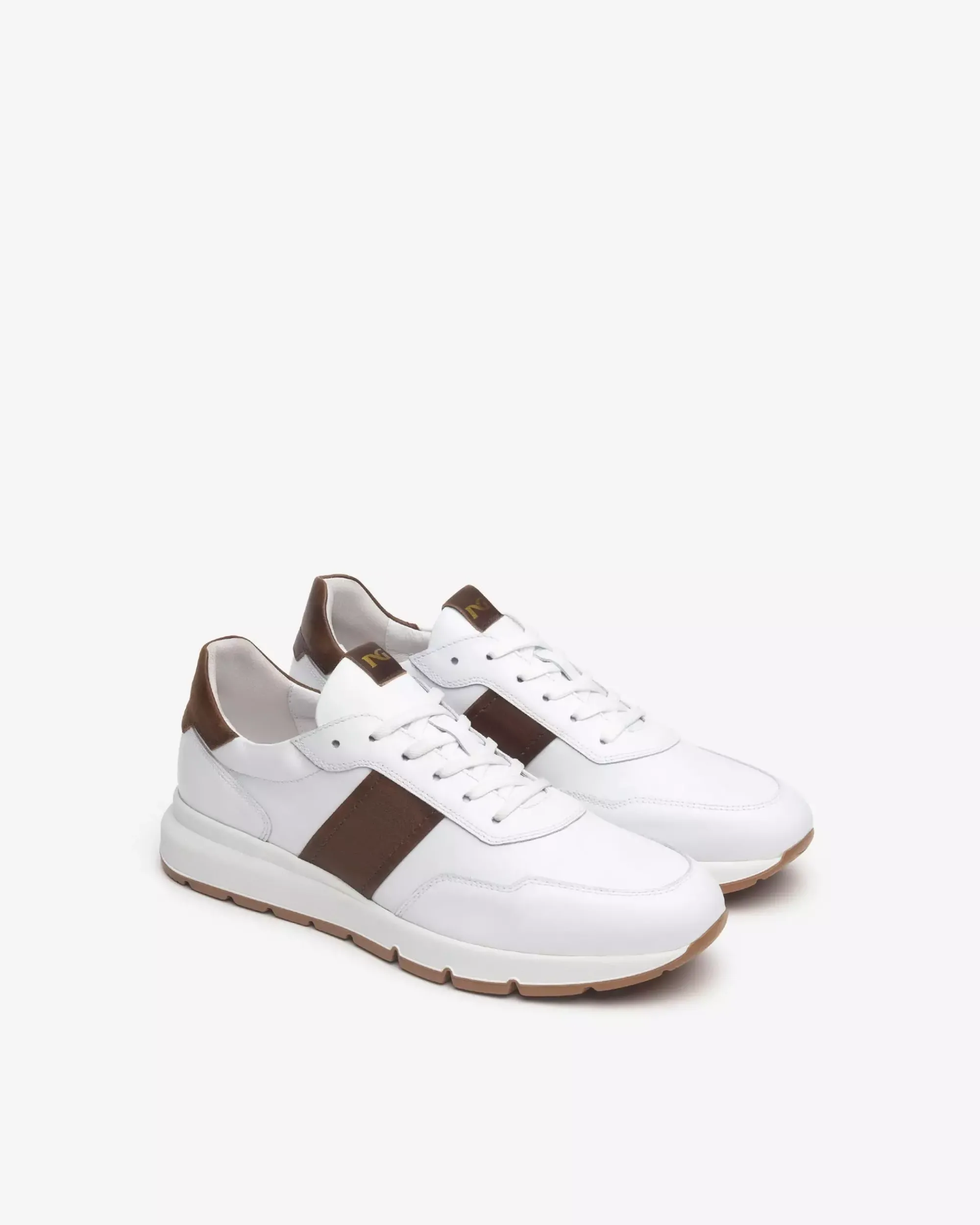 Nero Giardini Sneakers Uomo in Pelle Marrone Sale