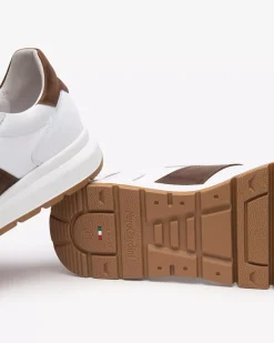 Nero Giardini Sneakers Uomo in Pelle Marrone Sale