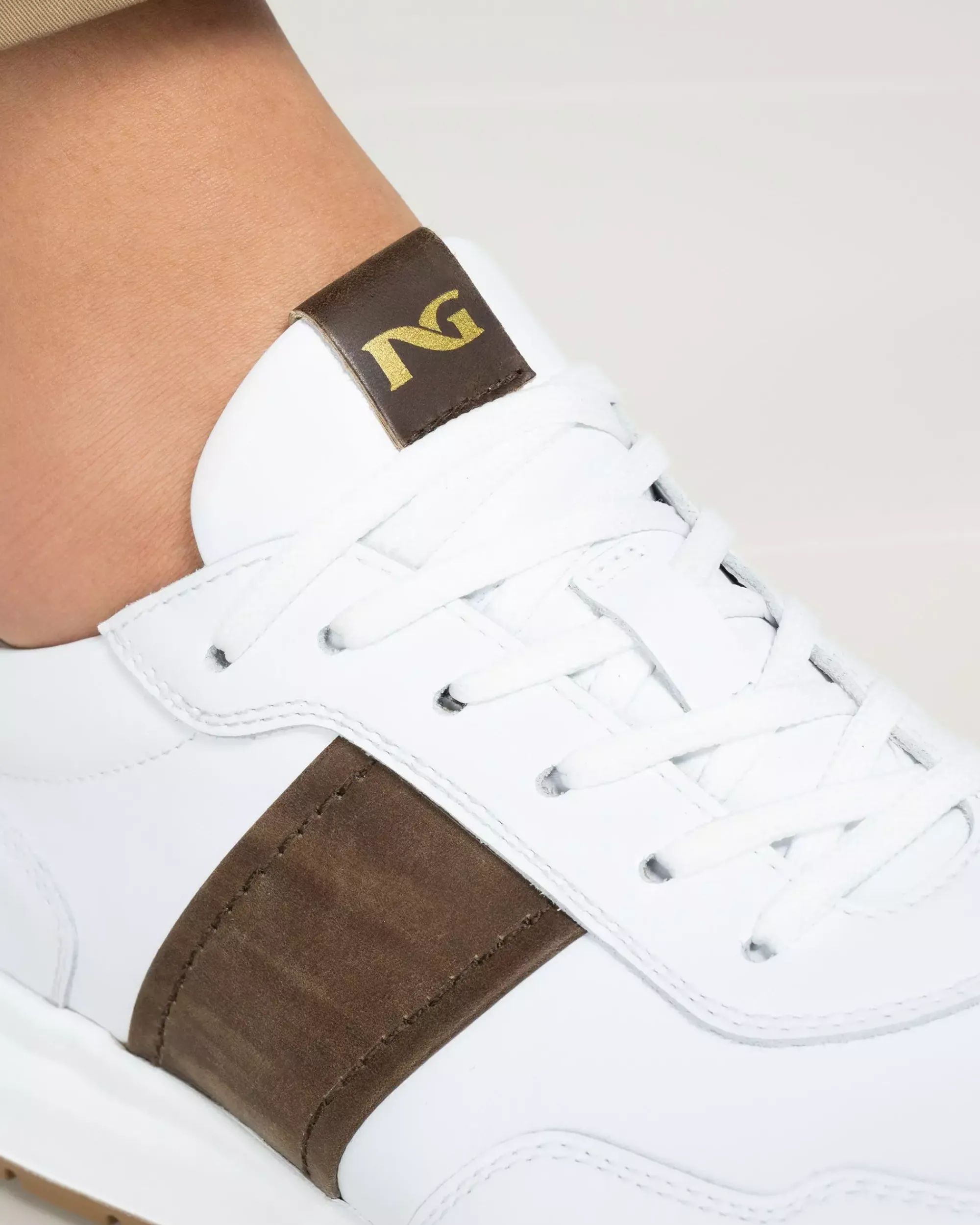 Nero Giardini Sneakers Uomo in Pelle Marrone Sale