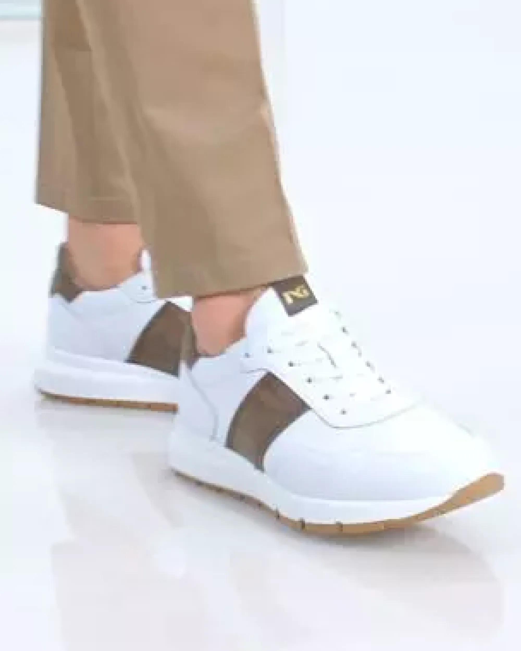 Nero Giardini Sneakers Uomo in Pelle Marrone Sale