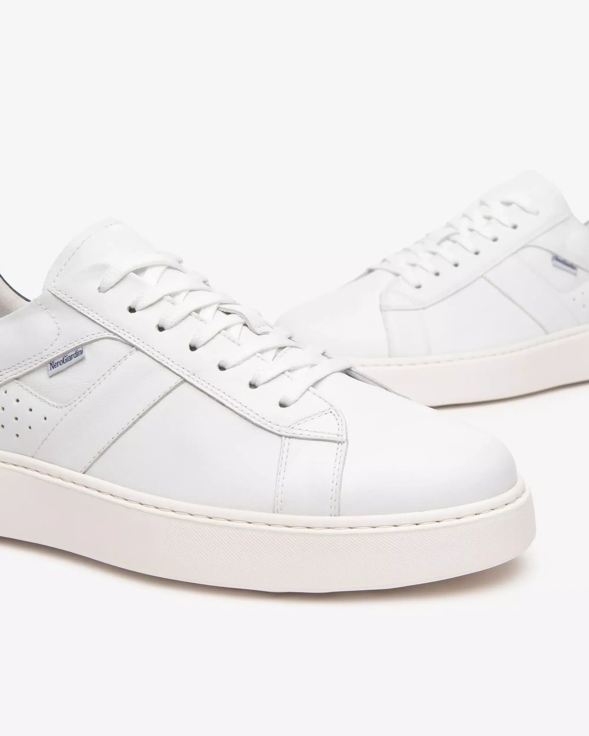 Nero Giardini Sneakers Uomo in Pelle Bianco Hot