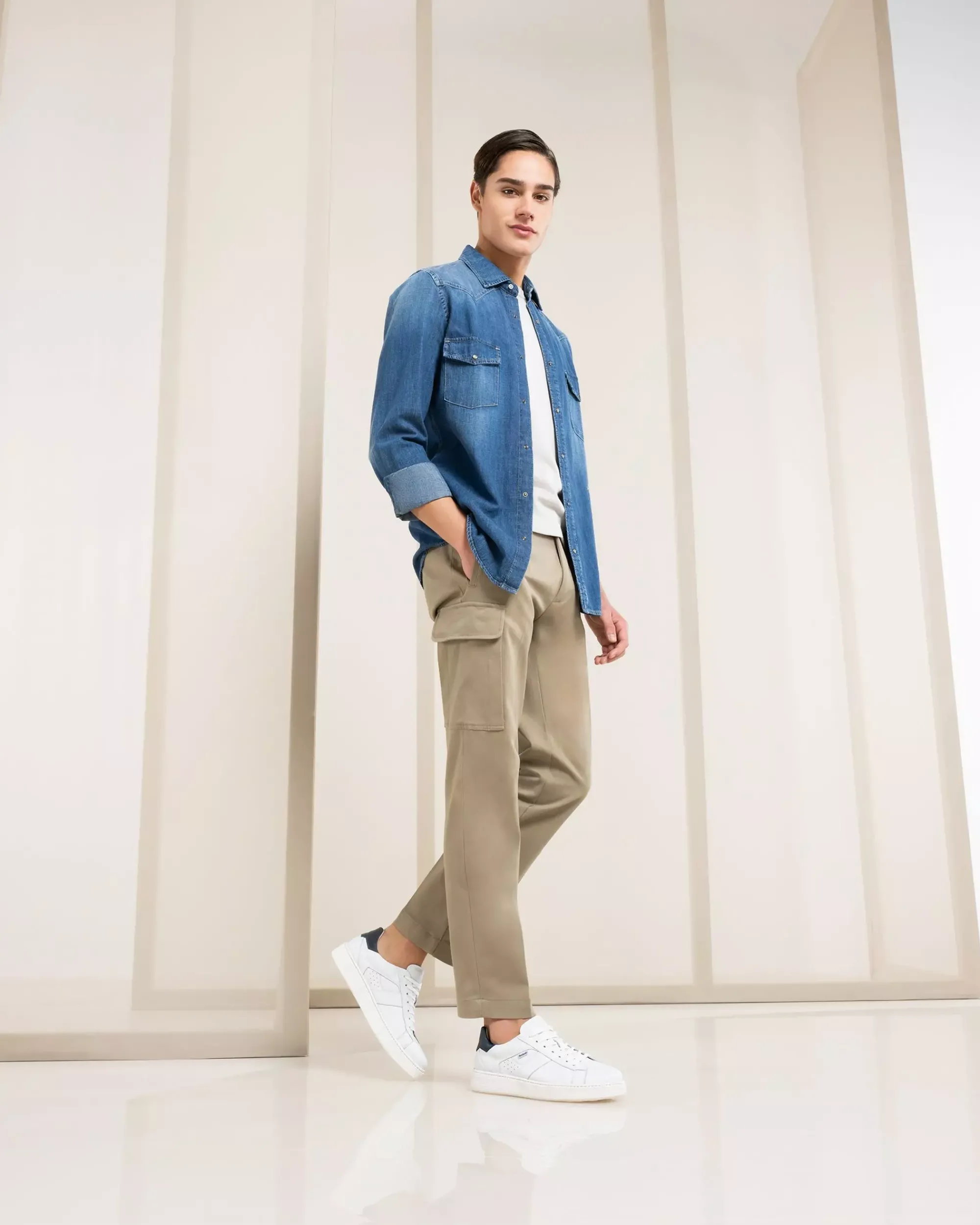 Nero Giardini Sneakers Uomo in Pelle Bianco Hot