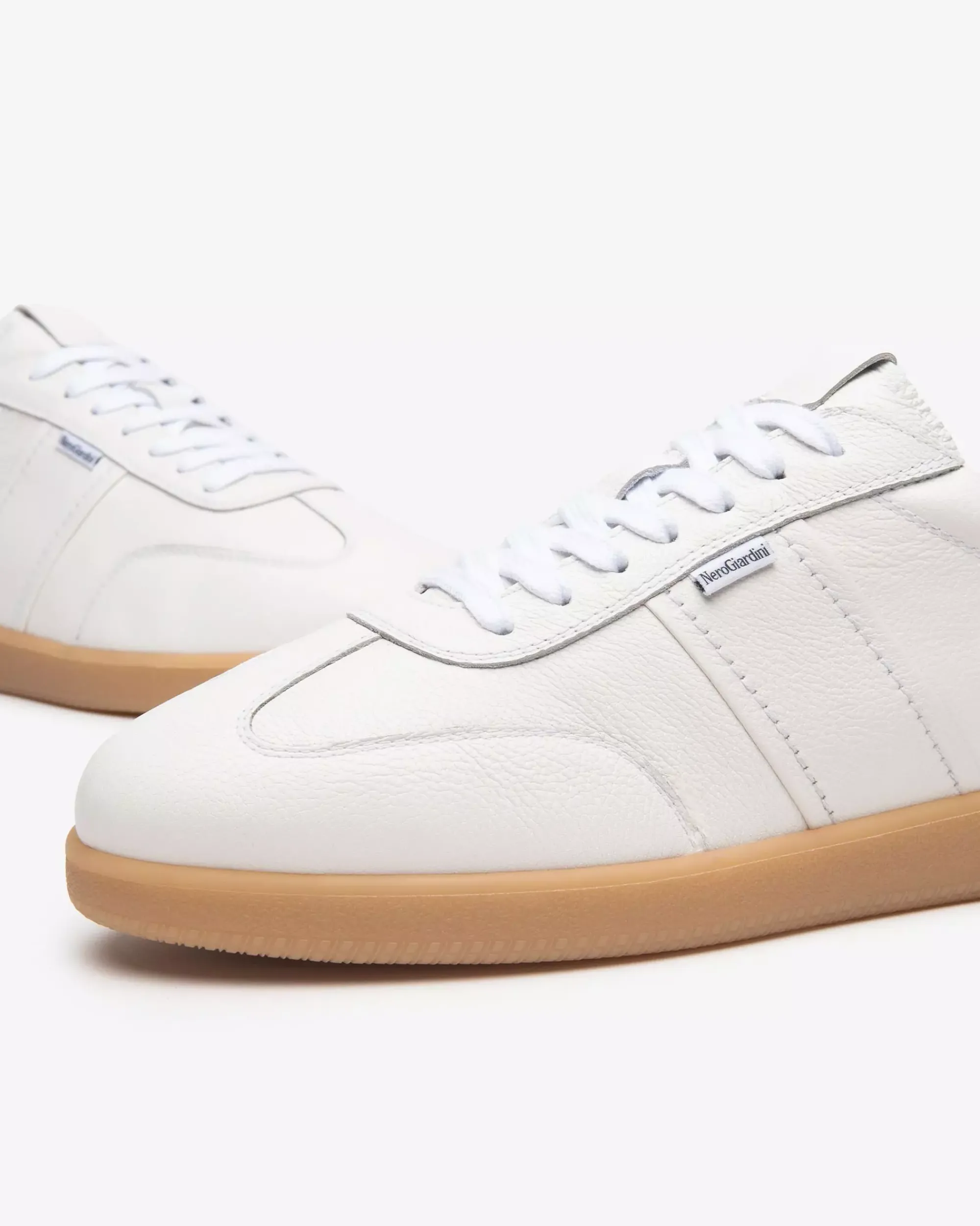 Nero Giardini Sneakers Uomo in Pelle Bianco New