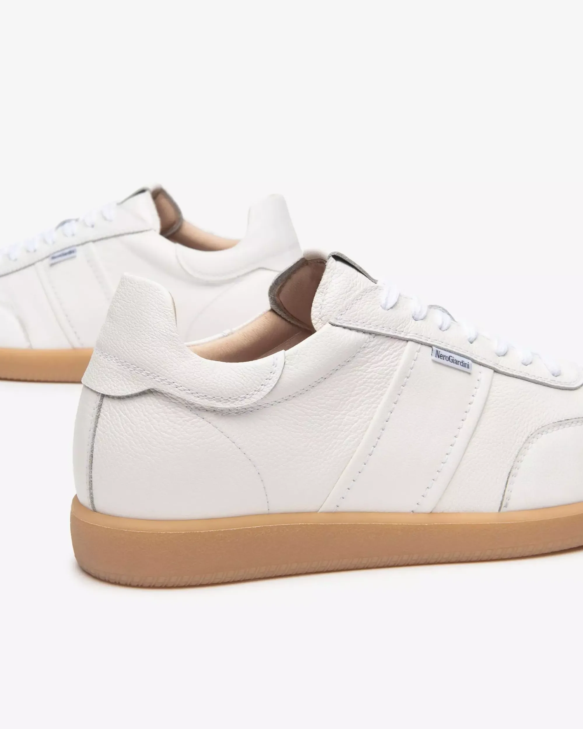 Nero Giardini Sneakers Uomo in Pelle Bianco New