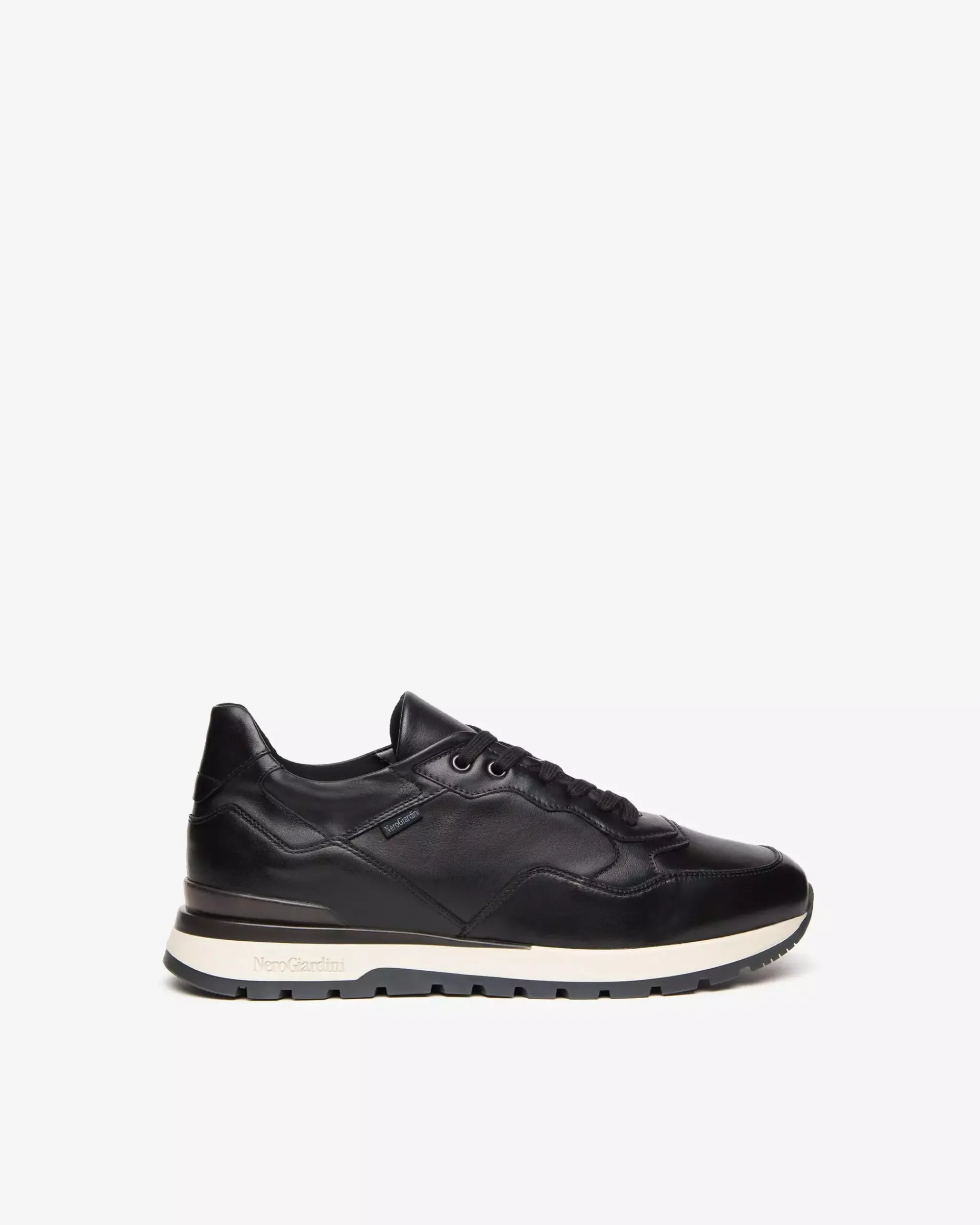 Nero Giardini Sneakers Uomo in Pelle Nero Clearance
