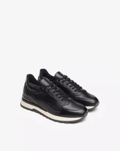 Nero Giardini Sneakers Uomo in Pelle Nero Clearance