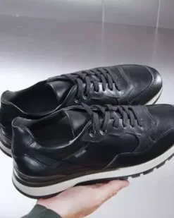 Nero Giardini Sneakers Uomo in Pelle Nero Clearance