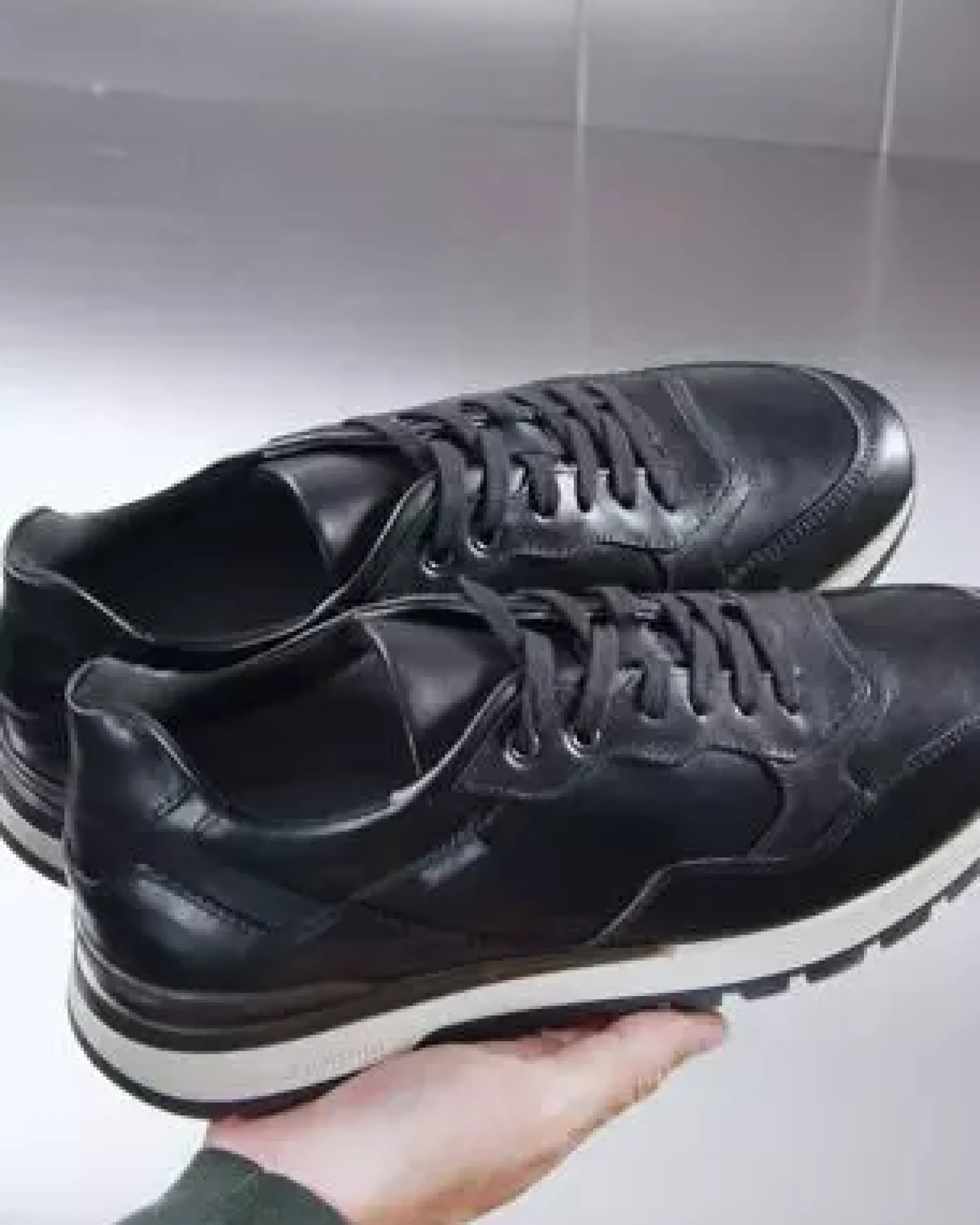 Nero Giardini Sneakers Uomo in Pelle Nero Clearance