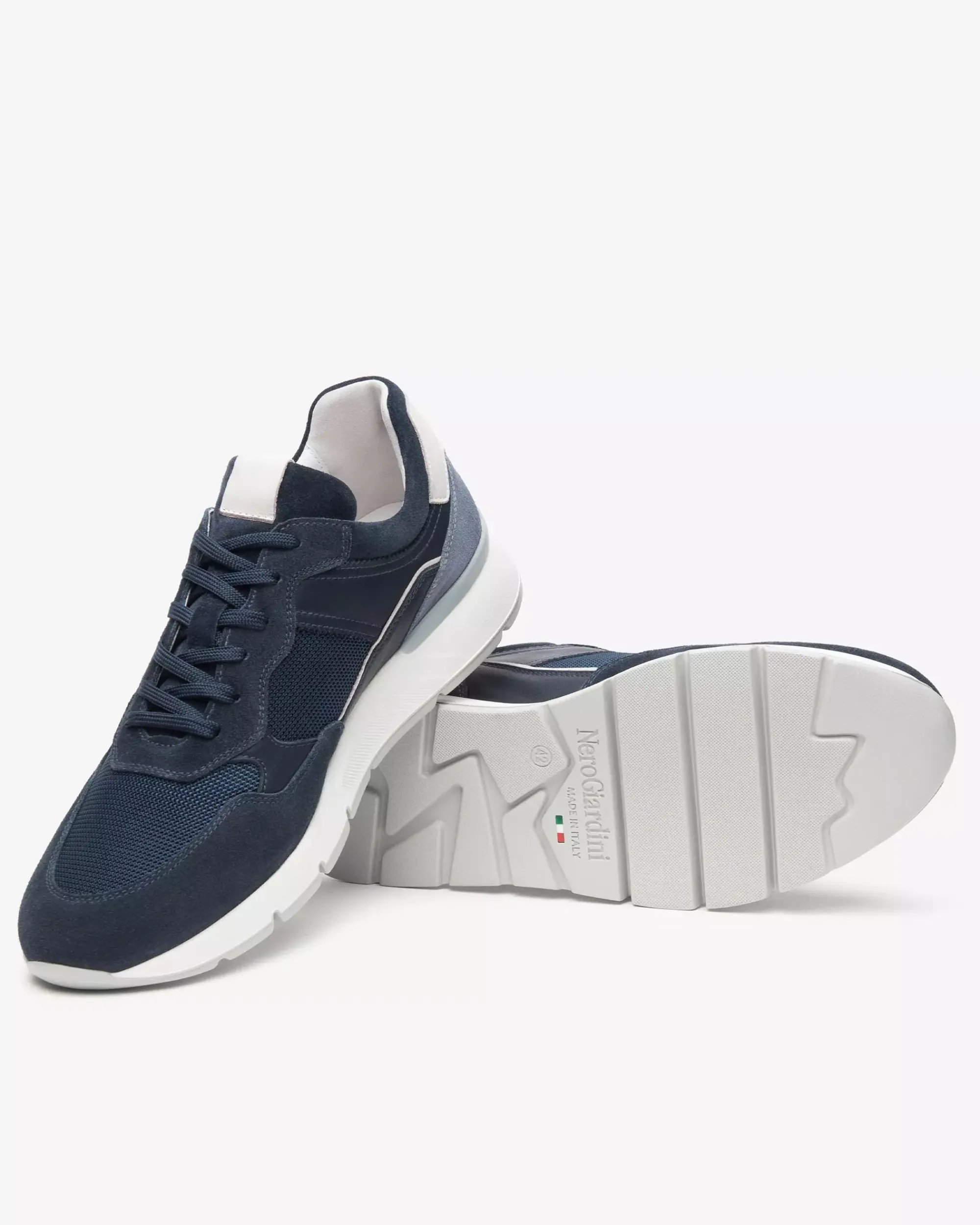 Nero Giardini Sneakers Uomo in Pelle, Camoscio e Tela Discount