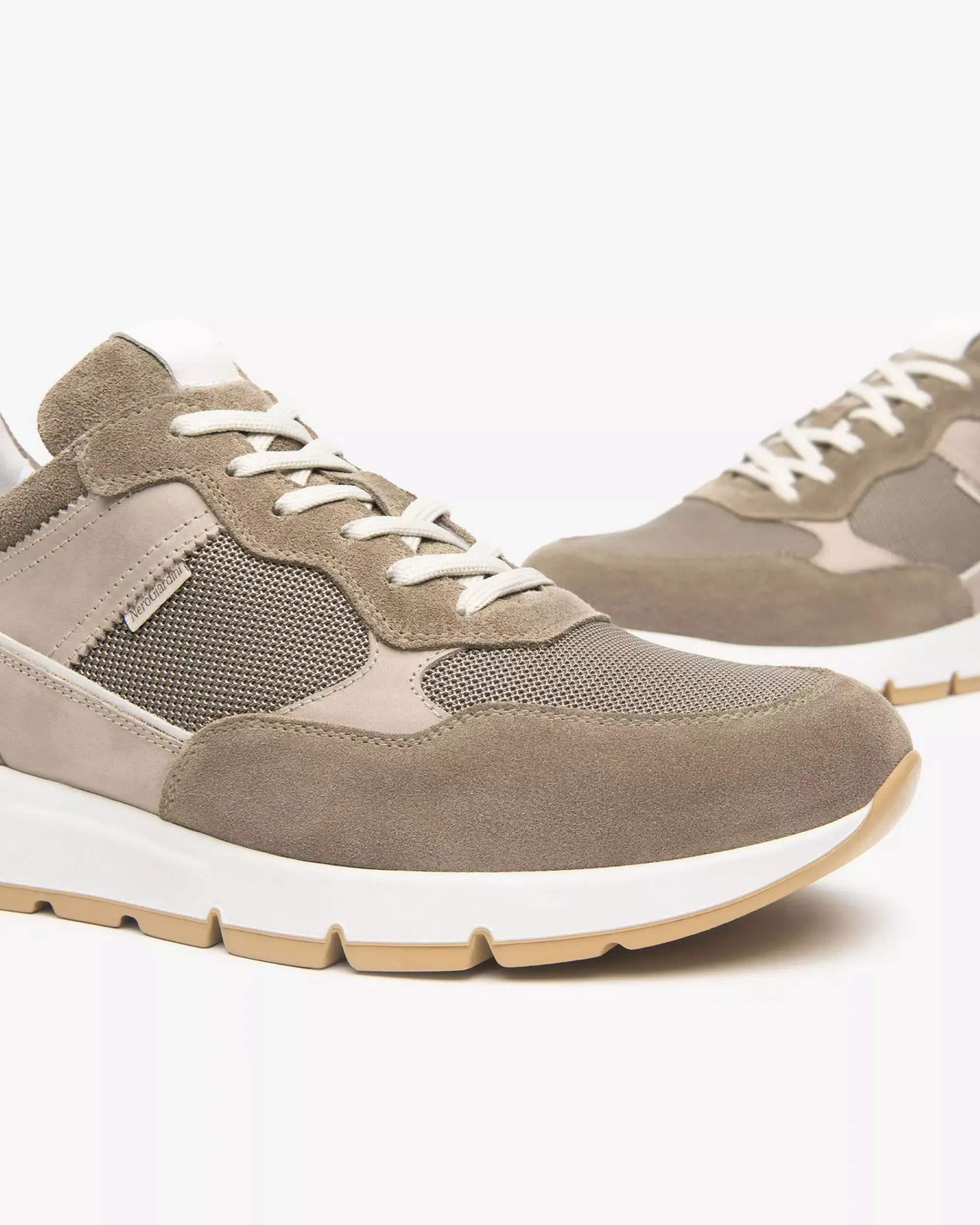 Nero Giardini Sneakers Uomo in Pelle, Camoscio e Tela Discount