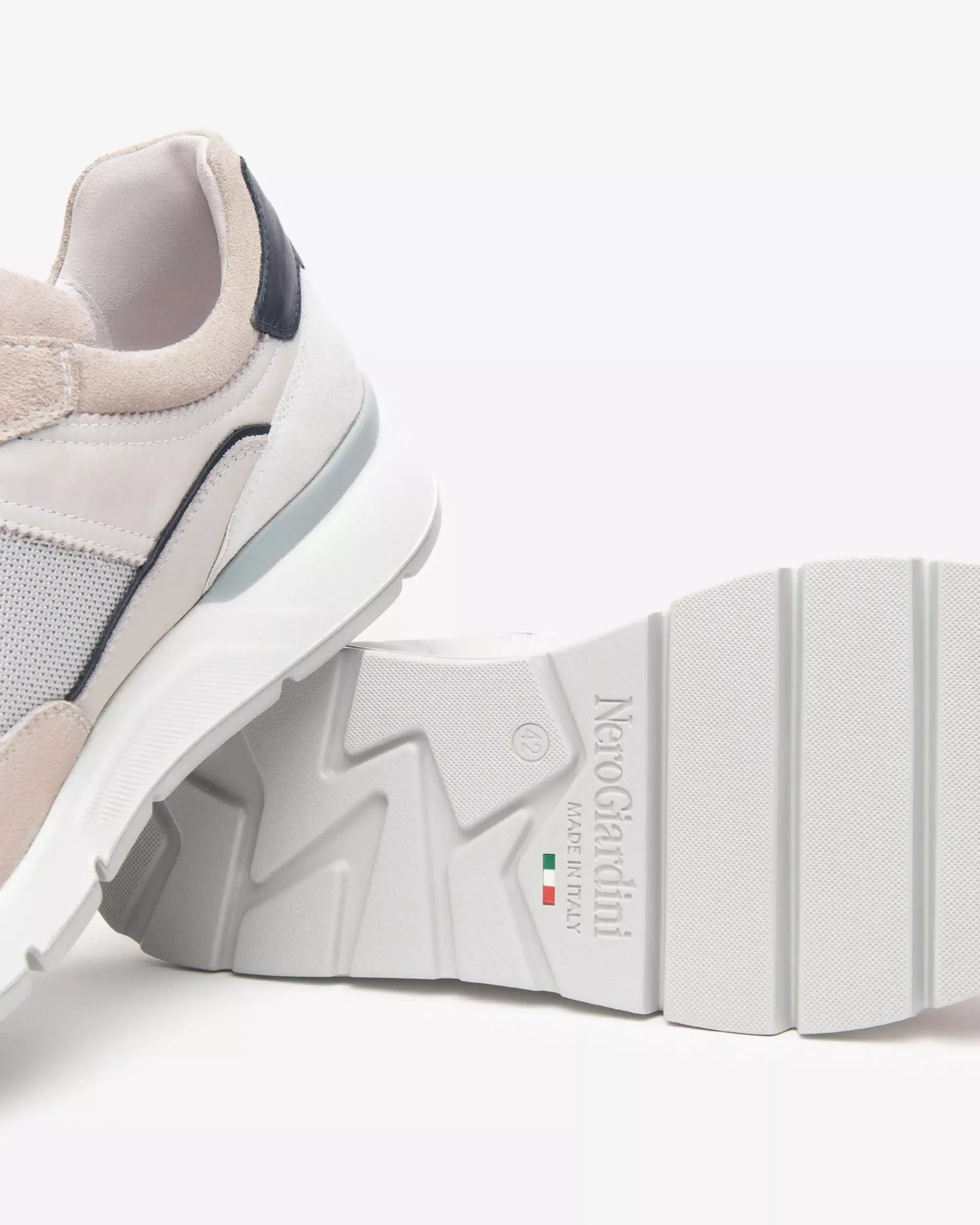 Nero Giardini Sneakers Uomo in Pelle, Camoscio e Tela Discount