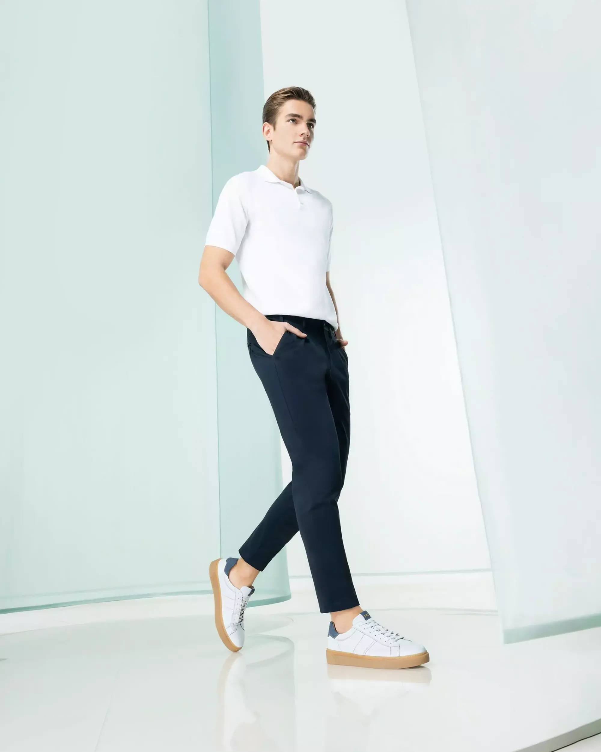 Nero Giardini Sneakers Uomo in Pelle e Camoscio Bianco Best