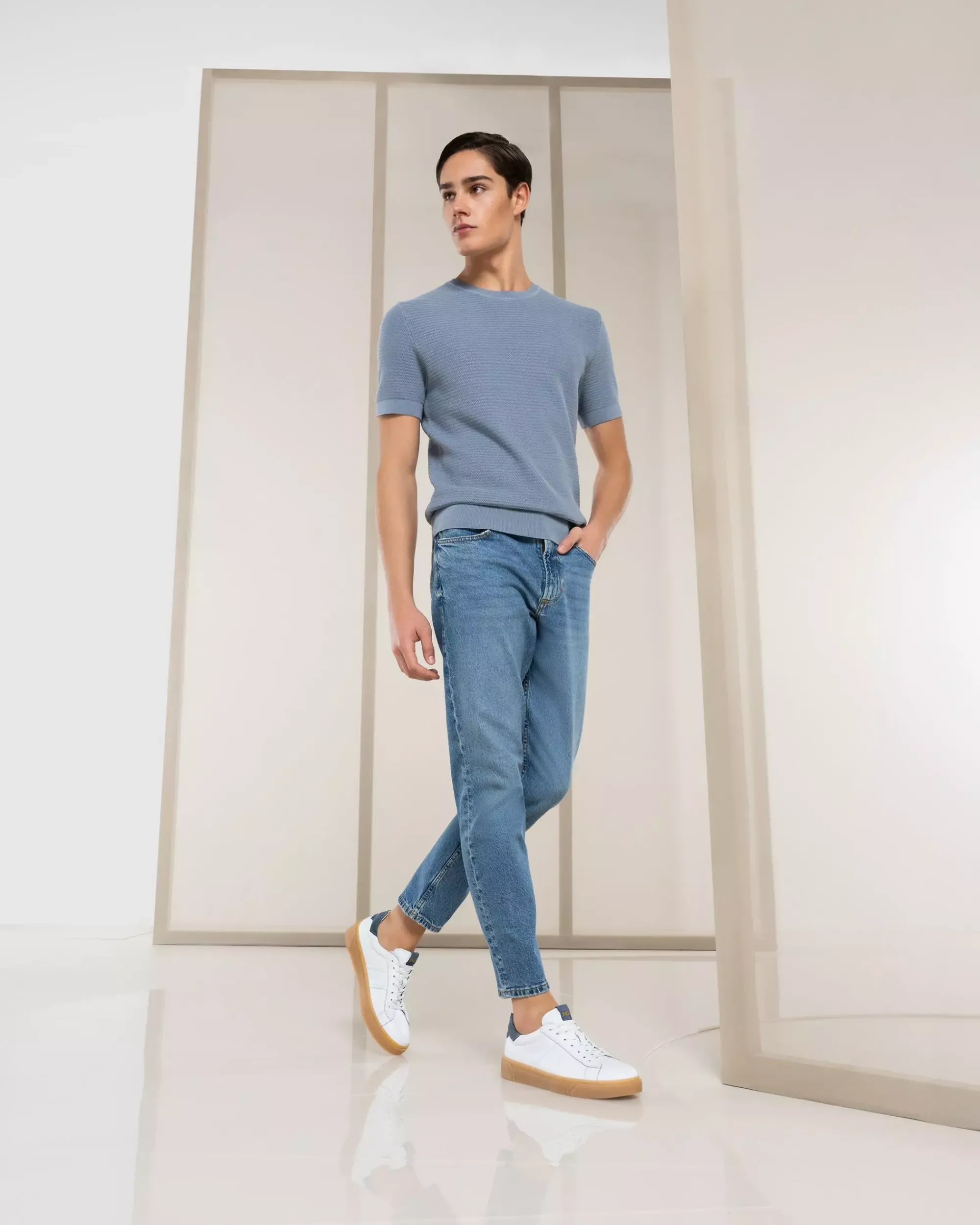 Nero Giardini Sneakers Uomo in Pelle e Camoscio Bianco Best