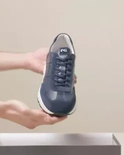 Nero Giardini Sneakers Uomo in Pelle e Camoscio Discount