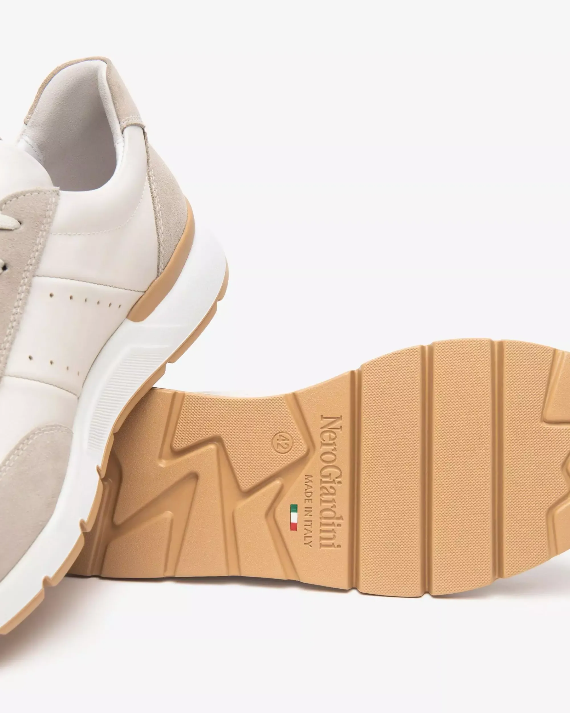 Nero Giardini Sneakers Uomo in Pelle e Camoscio Discount