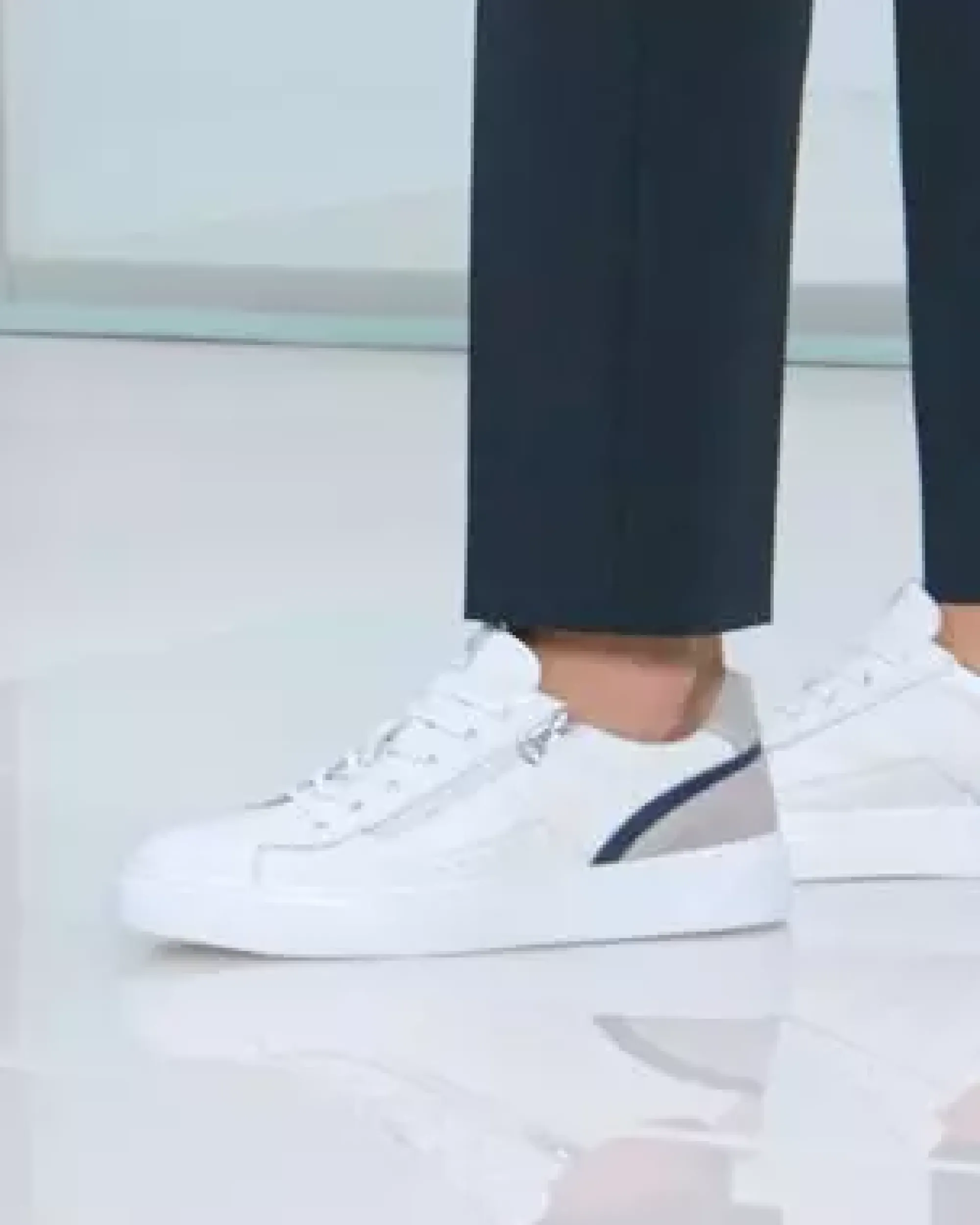 Nero Giardini Sneakers Uomo in Pelle e Camoscio Outlet