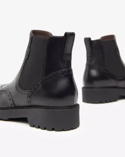 Nero Giardini Stivaletti Chelsea Donna in Pelle Nero Outlet