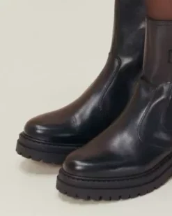 Nero Giardini Stivaletti Chelsea Donna in Pelle Nero Discount