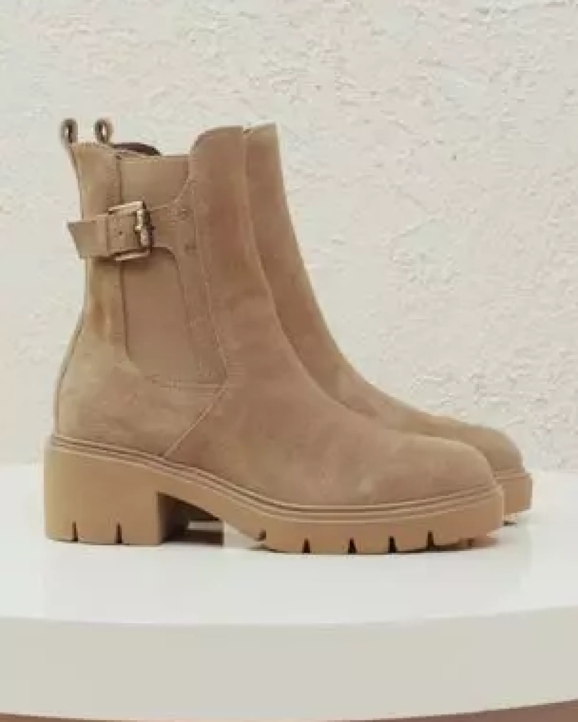 Nero Giardini Stivaletti Chelsea Donna in Suede Beige
