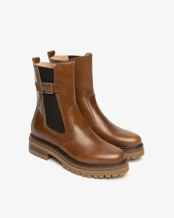 Nero Giardini Stivaletti Chelsea Donna in Pelle Marrone Outlet