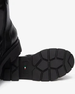 Nero Giardini Stivaletti Chelsea Donna in Pelle e Tessuto Nero Hot