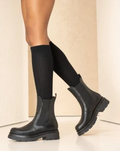 Nero Giardini Stivaletti Chelsea Donna in Pelle Nero