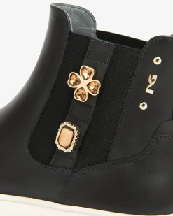 Nero Giardini Stivaletti Chelsea Donna in Pelle Nero Sale