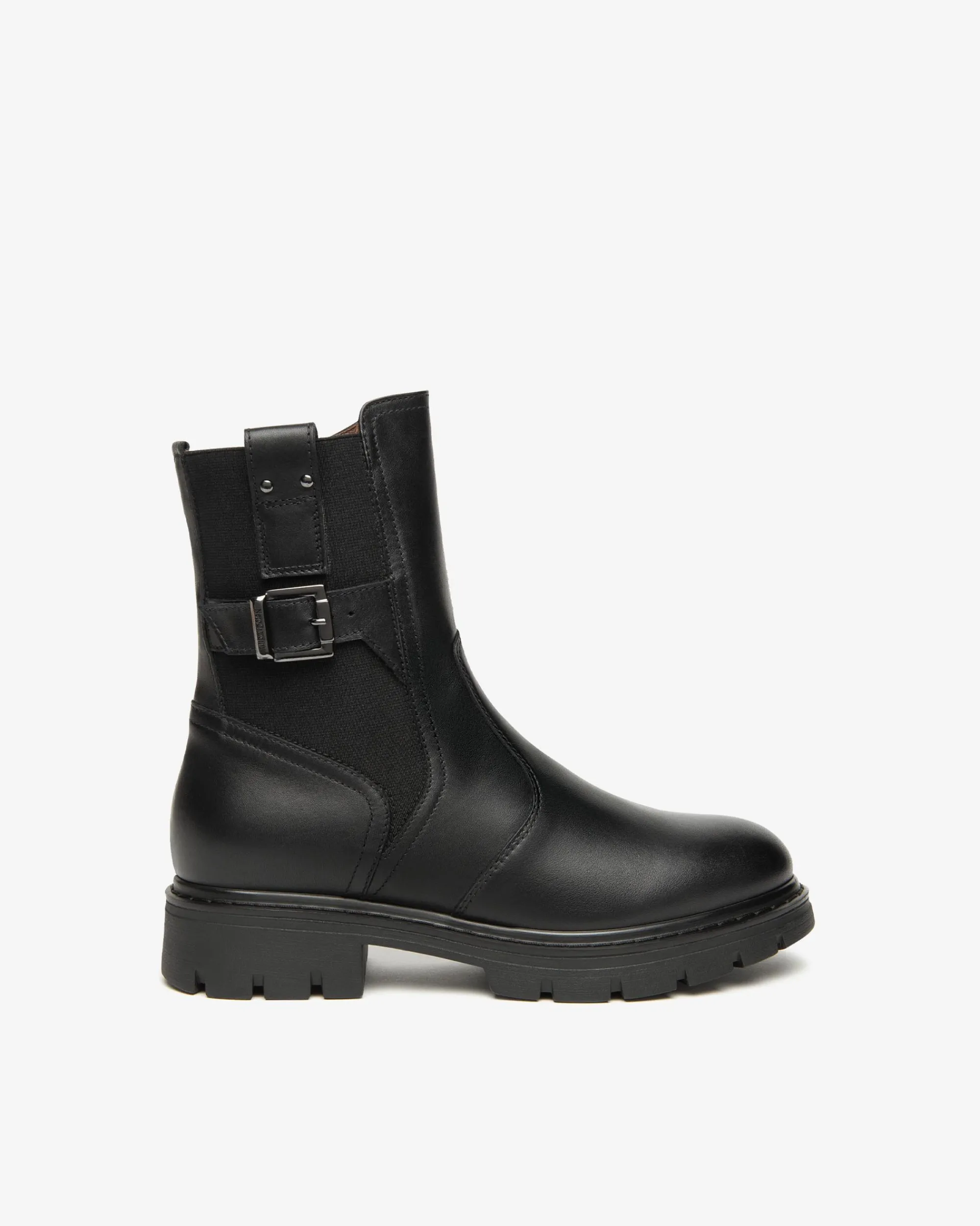 Nero Giardini Stivaletti Donna in Pelle e Tessuto Nero Sale