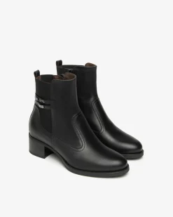 Nero Giardini Stivaletti Donna in Pelle e Tessuto Nero Best