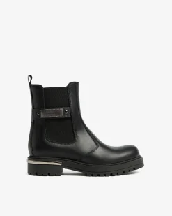 Nero Giardini Stivaletti Teen da Ragazza in Pelle Nero Clearance