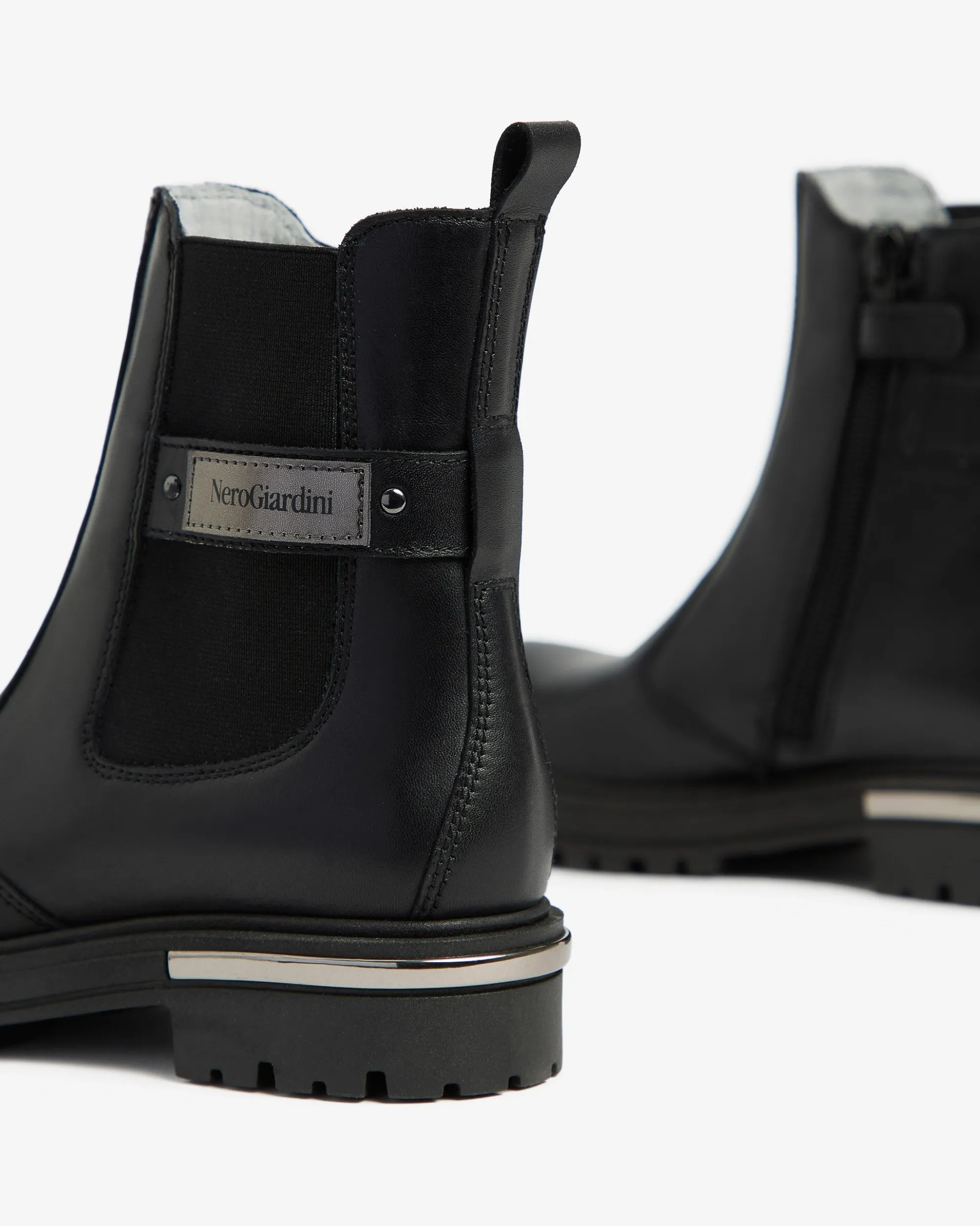 Nero Giardini Stivaletti Teen da Ragazza in Pelle Nero Clearance