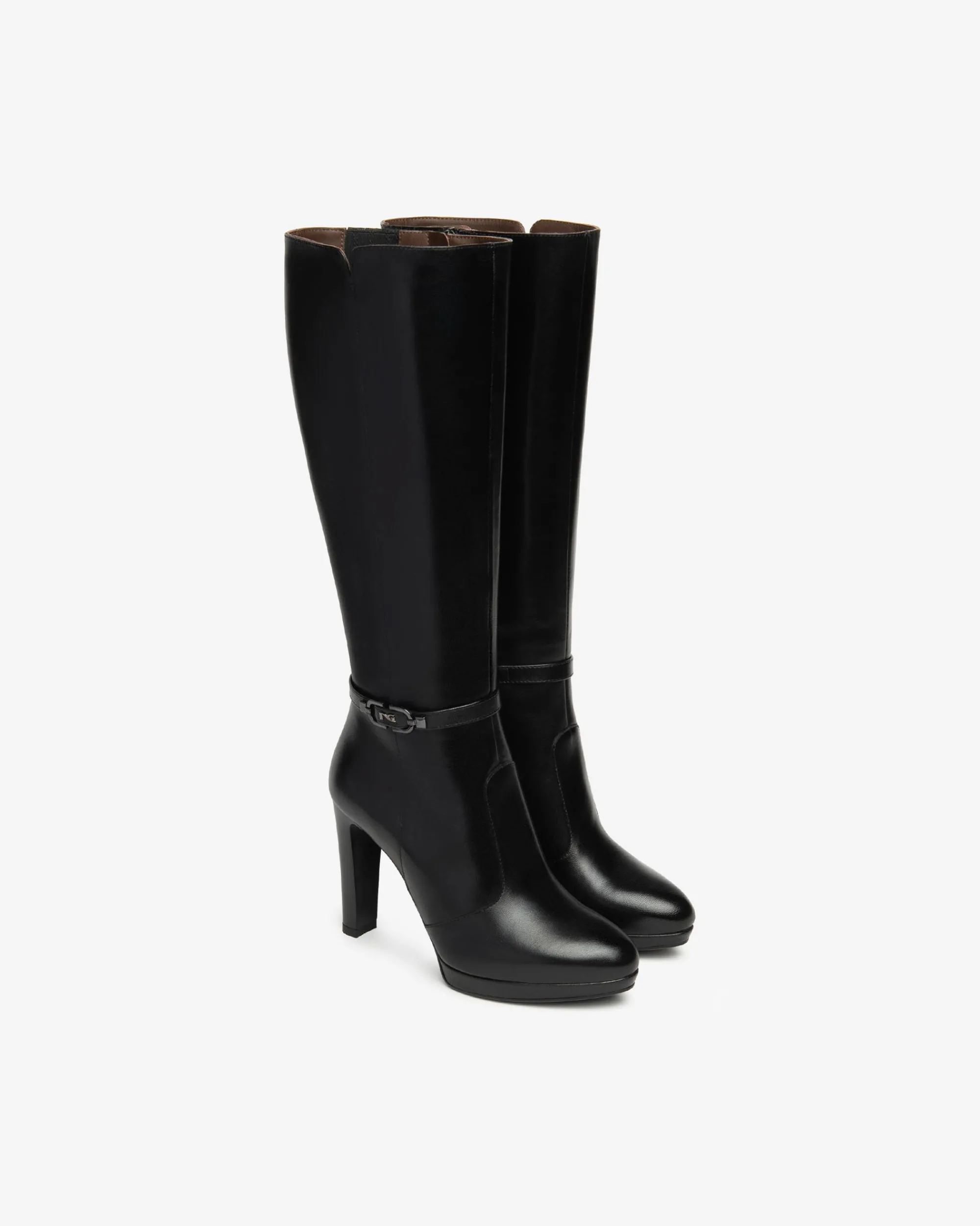 Nero Giardini Stivali Donna in Pelle Nero Clearance