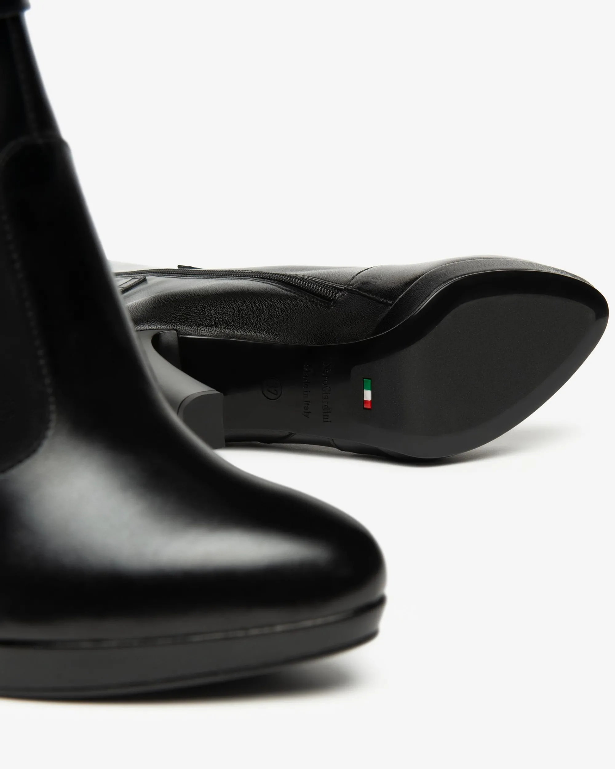 Nero Giardini Stivali Donna in Pelle Nero Clearance