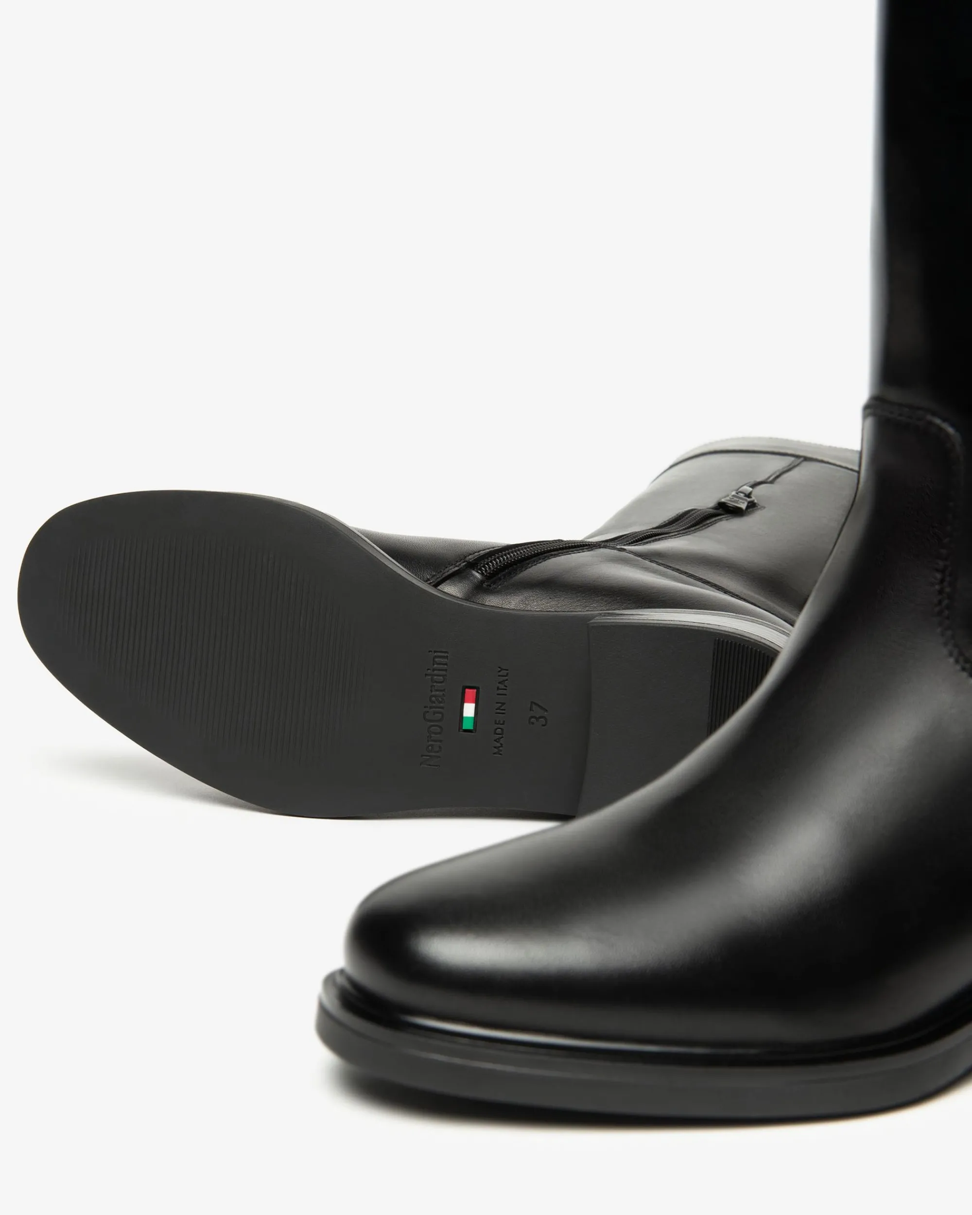Nero Giardini Stivali Donna in Pelle Nero Hot