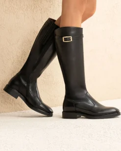 Nero Giardini Stivali Donna in Pelle Nero Online