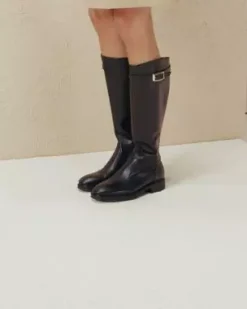 Nero Giardini Stivali Donna in Pelle Nero Online