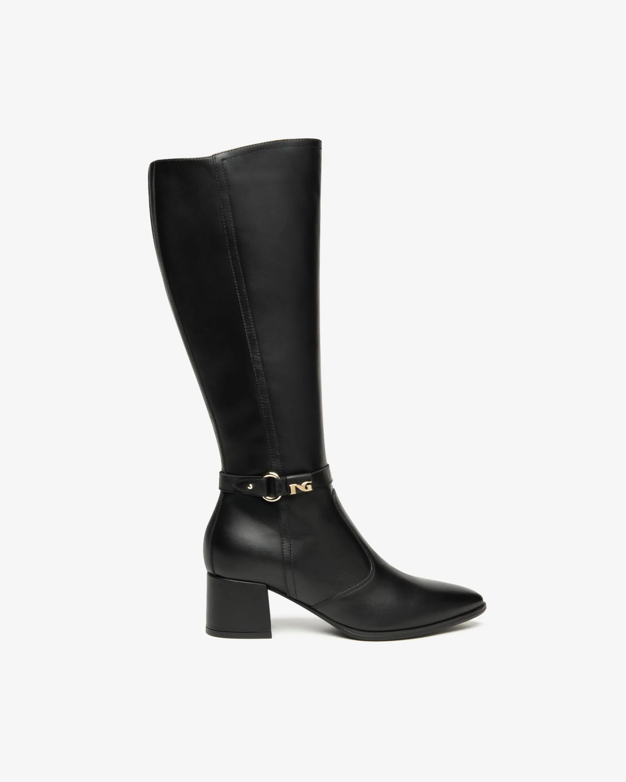 Nero Giardini Stivali Donna in Pelle Nero Outlet