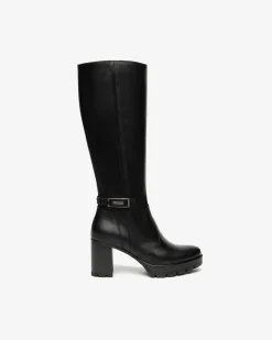 Nero Giardini Stivali Donna in Pelle Nero Sale