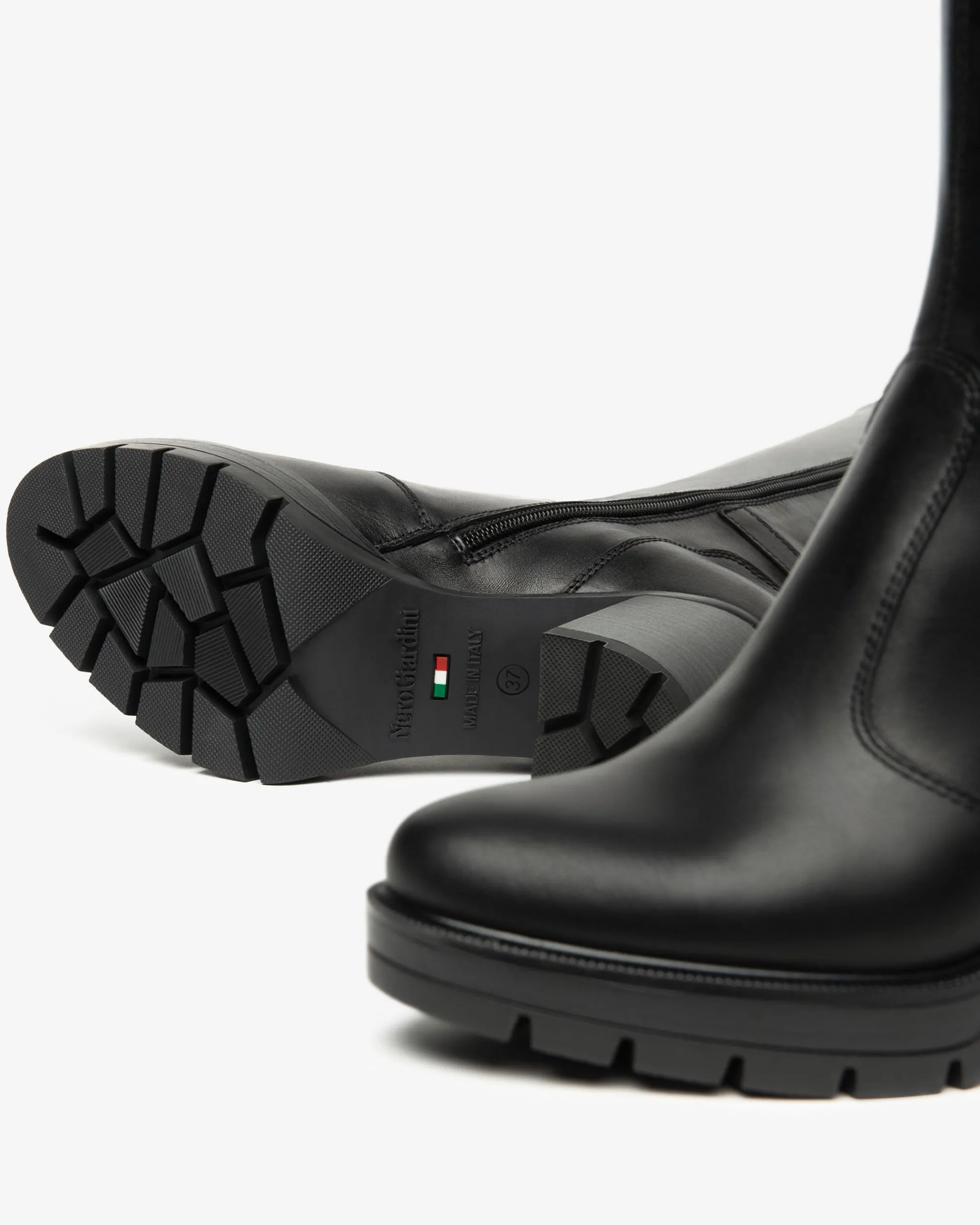 Nero Giardini Stivali Donna in Pelle Nero Sale