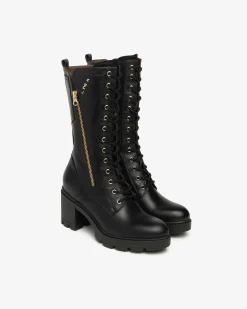 Nero Giardini Stivali Donna in Pelle Nero Hot