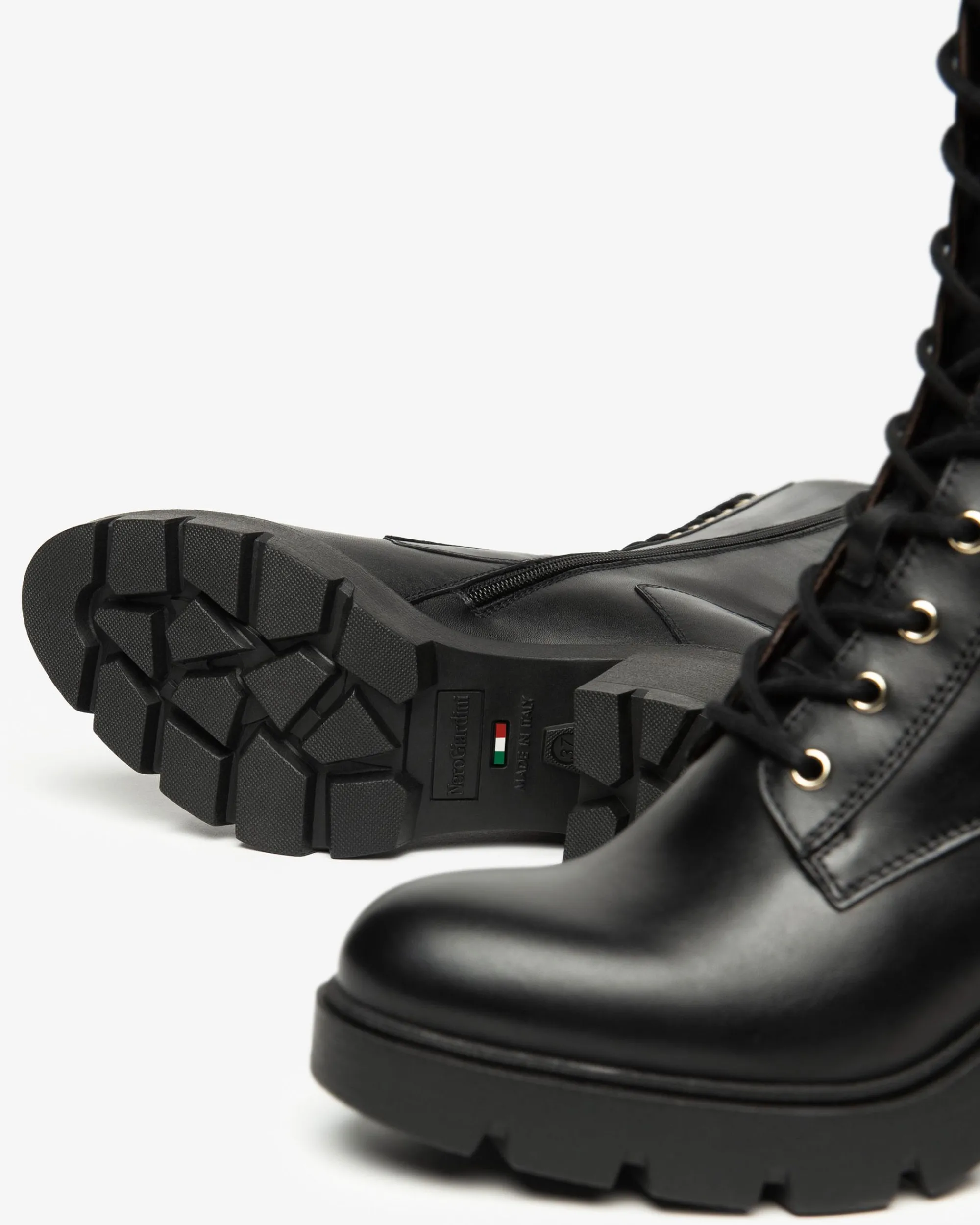 Nero Giardini Stivali Donna in Pelle Nero Hot