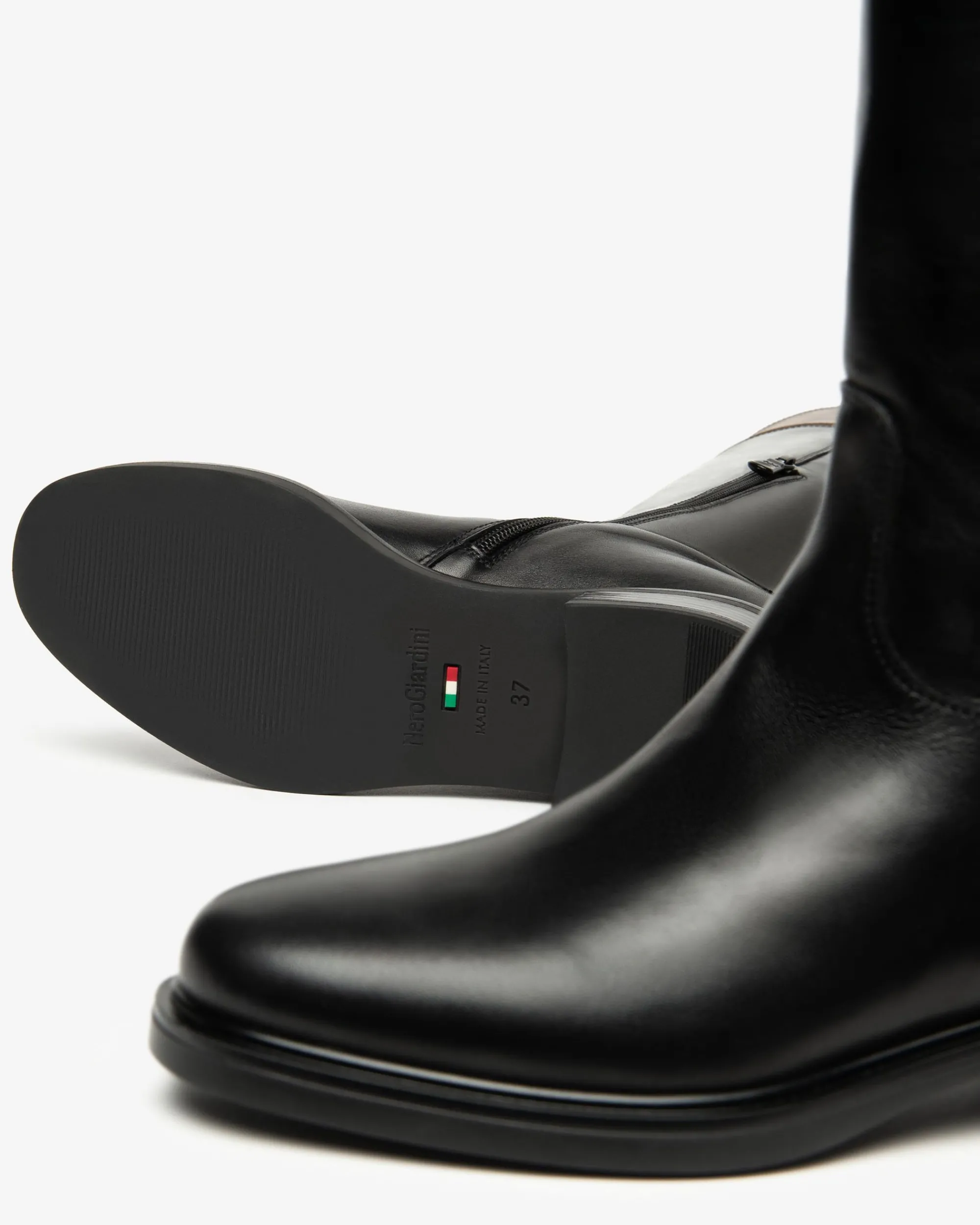 Nero Giardini Stivali Donna in Pelle Nero