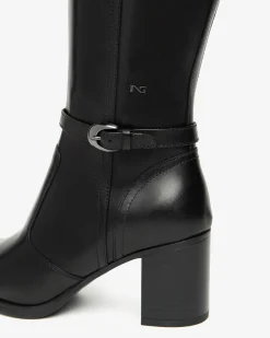 Nero Giardini Stivali Donna in Pelle Nero Outlet