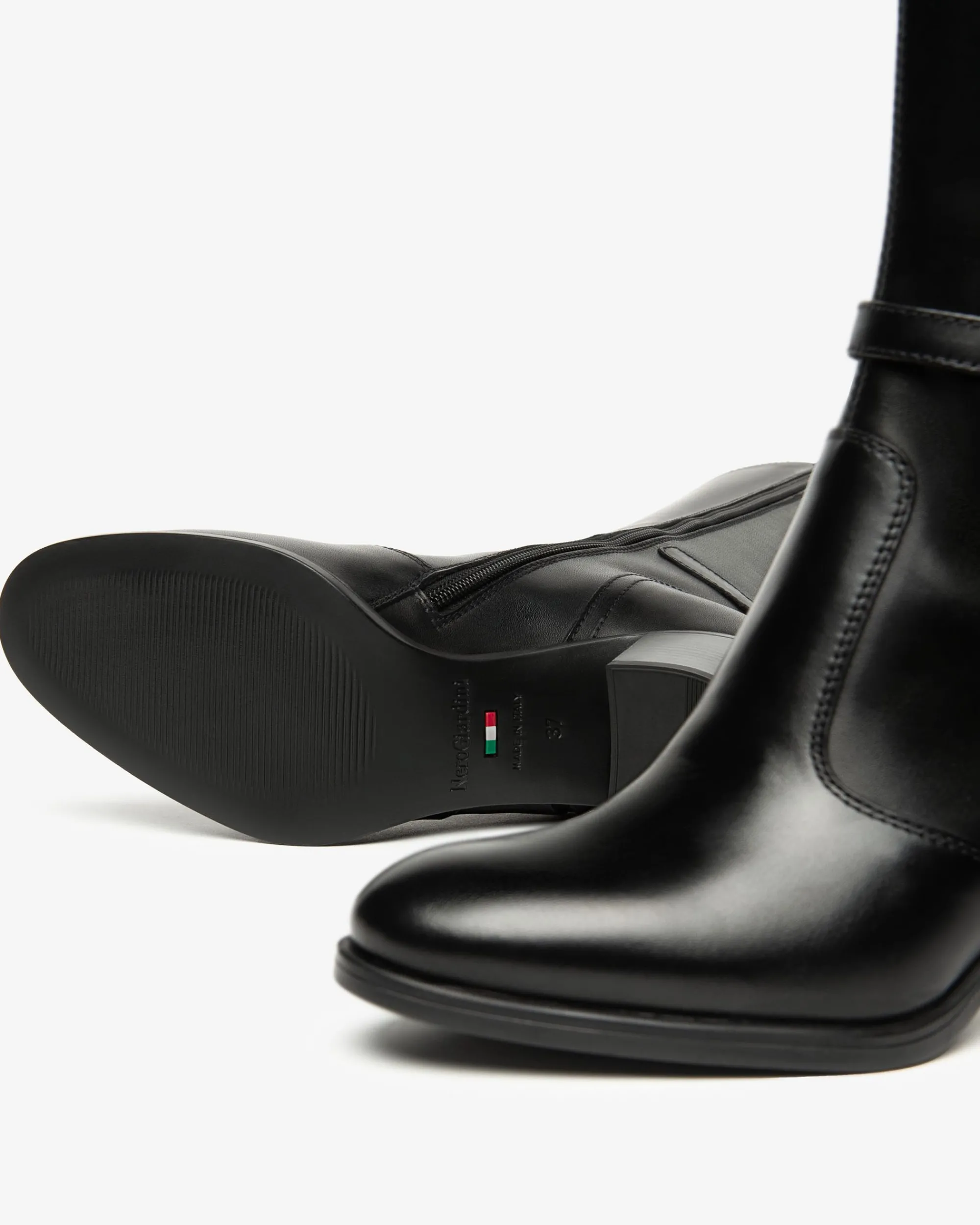 Nero Giardini Stivali Donna in Pelle Nero Outlet